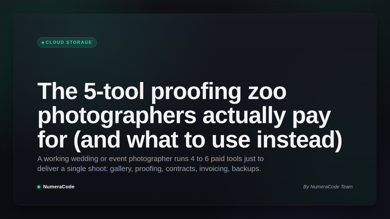 The 5-Tool Proofing Zoo Photographers Actually Pay For